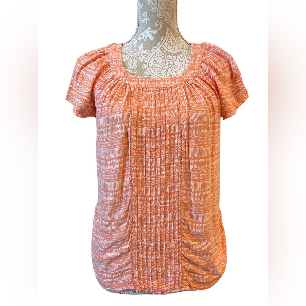 St John’s Bay Women’s Petite Small Orange Sleeveless Top
